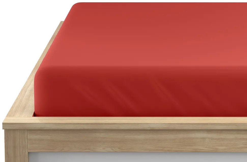 Jersey piros lepedő EXCLUSIVE 90x200 cm
