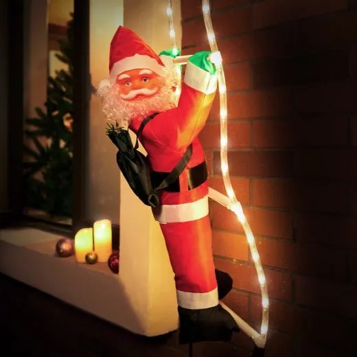 monzana® Mikulás létrán – 48 LED diódával