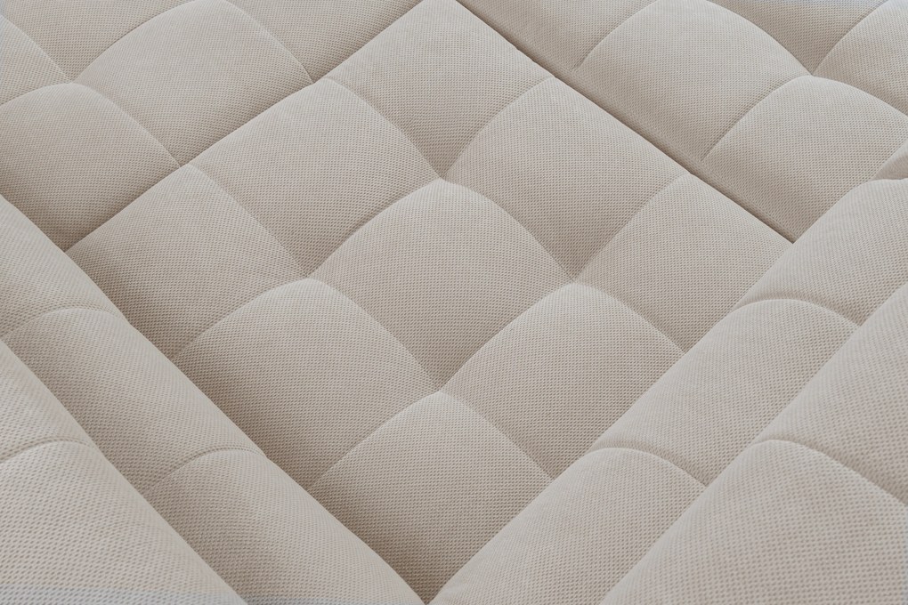 Nardo L kinyitható sarokkanapé, jobb oldali - bézs Pretty 03 plüss