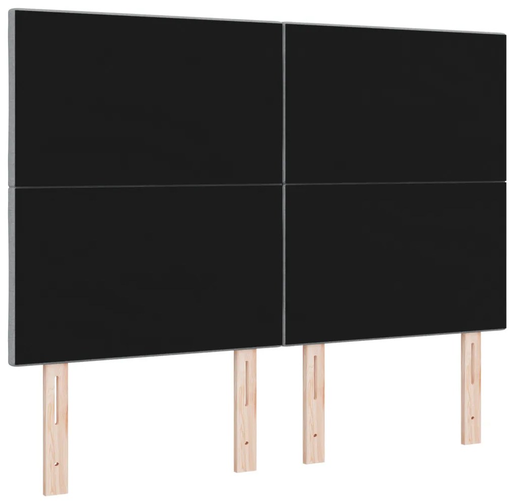 LED Fejtámla Gyémánt Blokk Mintázattal Világosszürke 144 cm Szövet