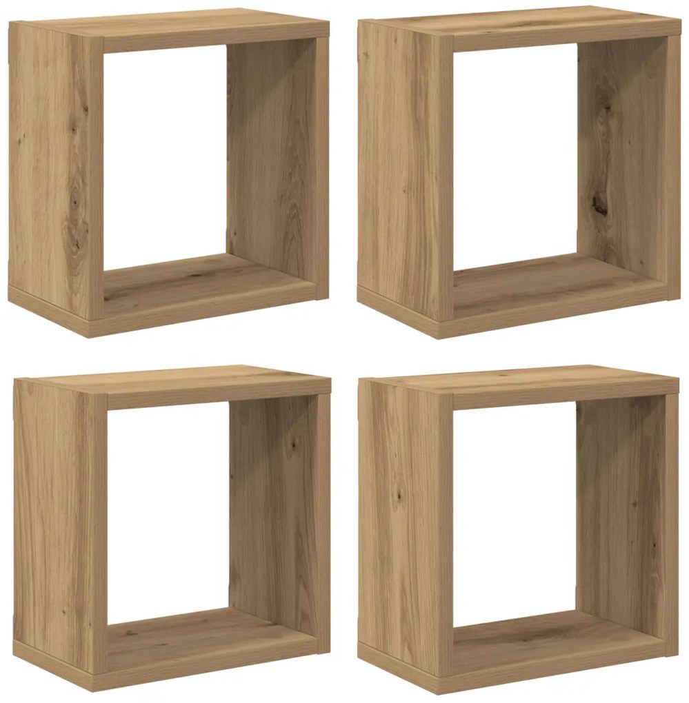 Fali polcok Artisan tölgy MDF furnérral 26 x 15 x 26 cm