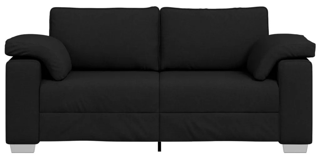 Két személyes kanapé Fekete 140 cm Textil