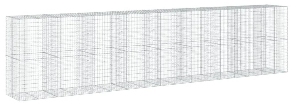 horganyzott vas gabion kosár fedéllel 850 x 100 x 200 cm