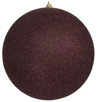 Óriás karácsonyi gömb 25 cm bordó glitteres