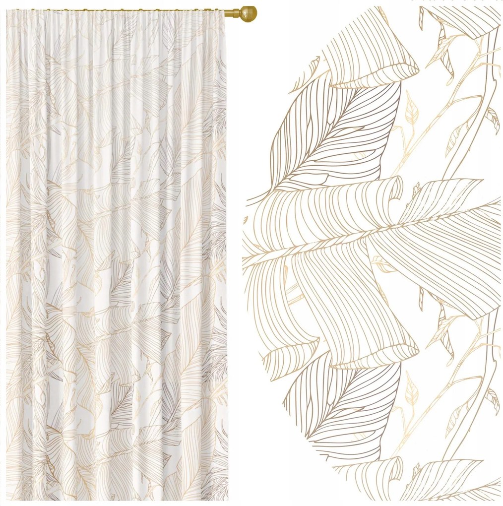 Kész Függöny Béka Szalag 140X240 Függöny Levelek 098