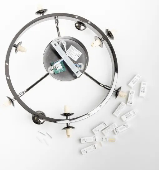 Brilagi - LED Ráépített csillár MILLA 10xG9/3W/230V fekete króm/füstszínű