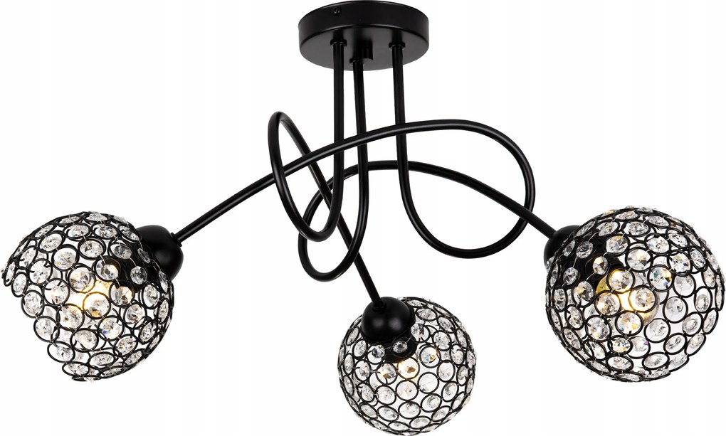 Mennyezeti Lámpa Glamour Lógó Hármas Díszléc Csillár Kristályok Az Asztal Felett