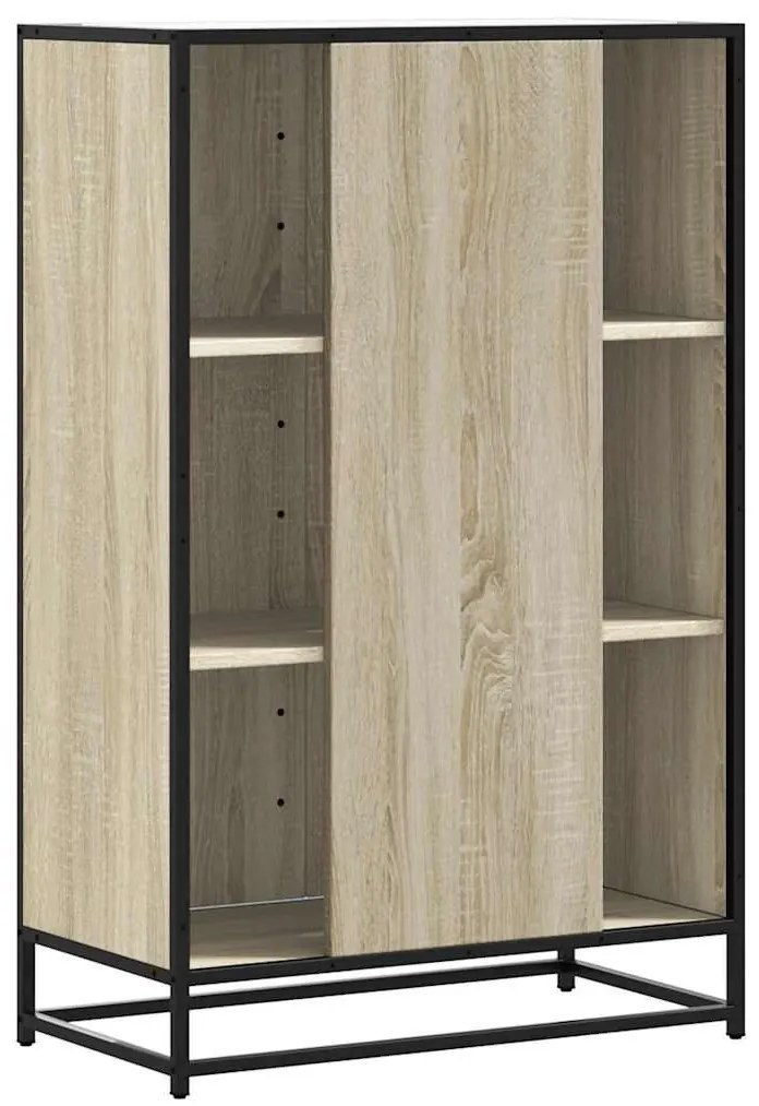 Highboard sonoma tölgy 68x35x106,5 cm gépelt fa és fém