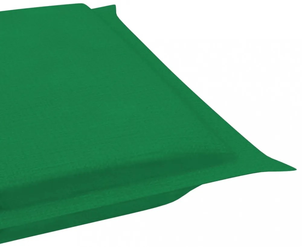 zöld oxford szövet napozóágy párna 186 x 58 x 3 cm