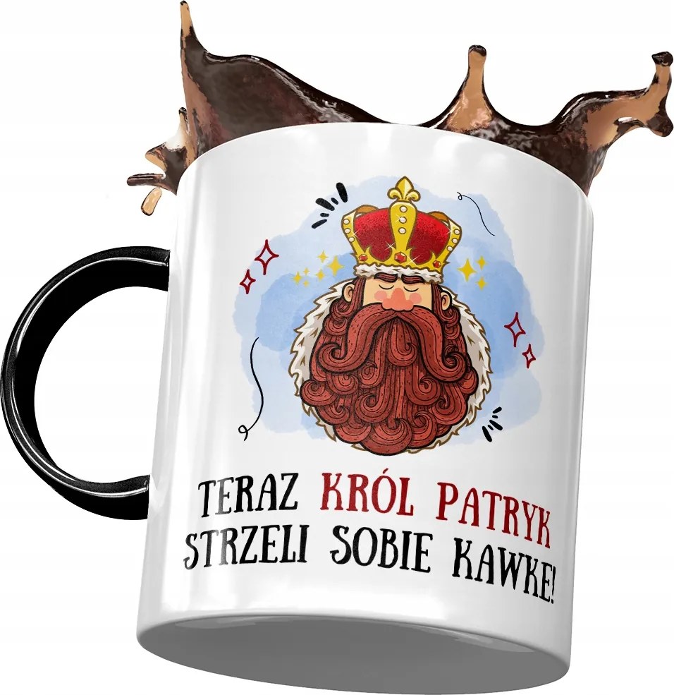 Fekete Bögre Patrik Férj Kolléga Ajándék Nyomtatott Fotóval