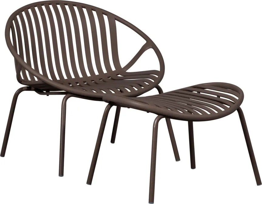 Bruce kerti pihenőfotel lábtartóval