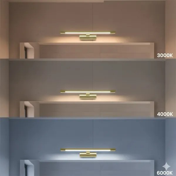 LED fürdőszobai tükörvilágítás KLIMT LED/8W/230V 3000/4000/6000K 40 cm IP44 arany színű