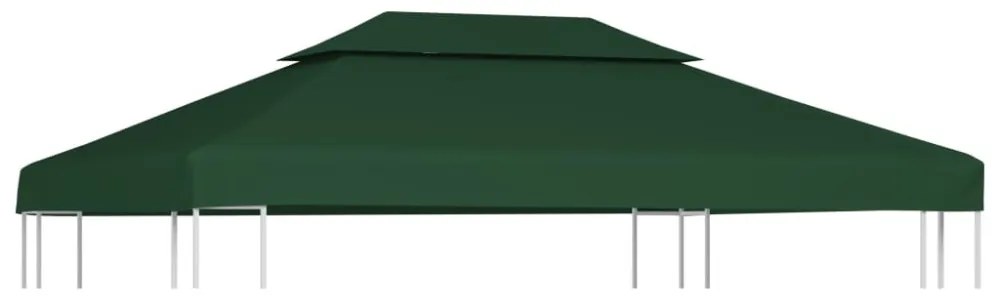 zöld csere pavilon ponyvatető 310 g / m² 3 x 4 m