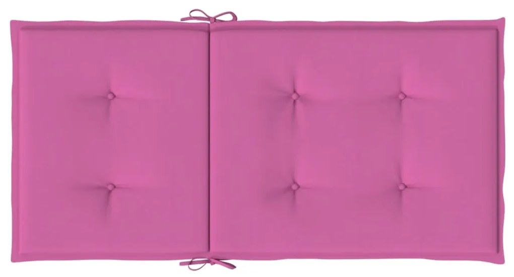 6 db rózsaszín szövet alacsony háttámlájú székpárna