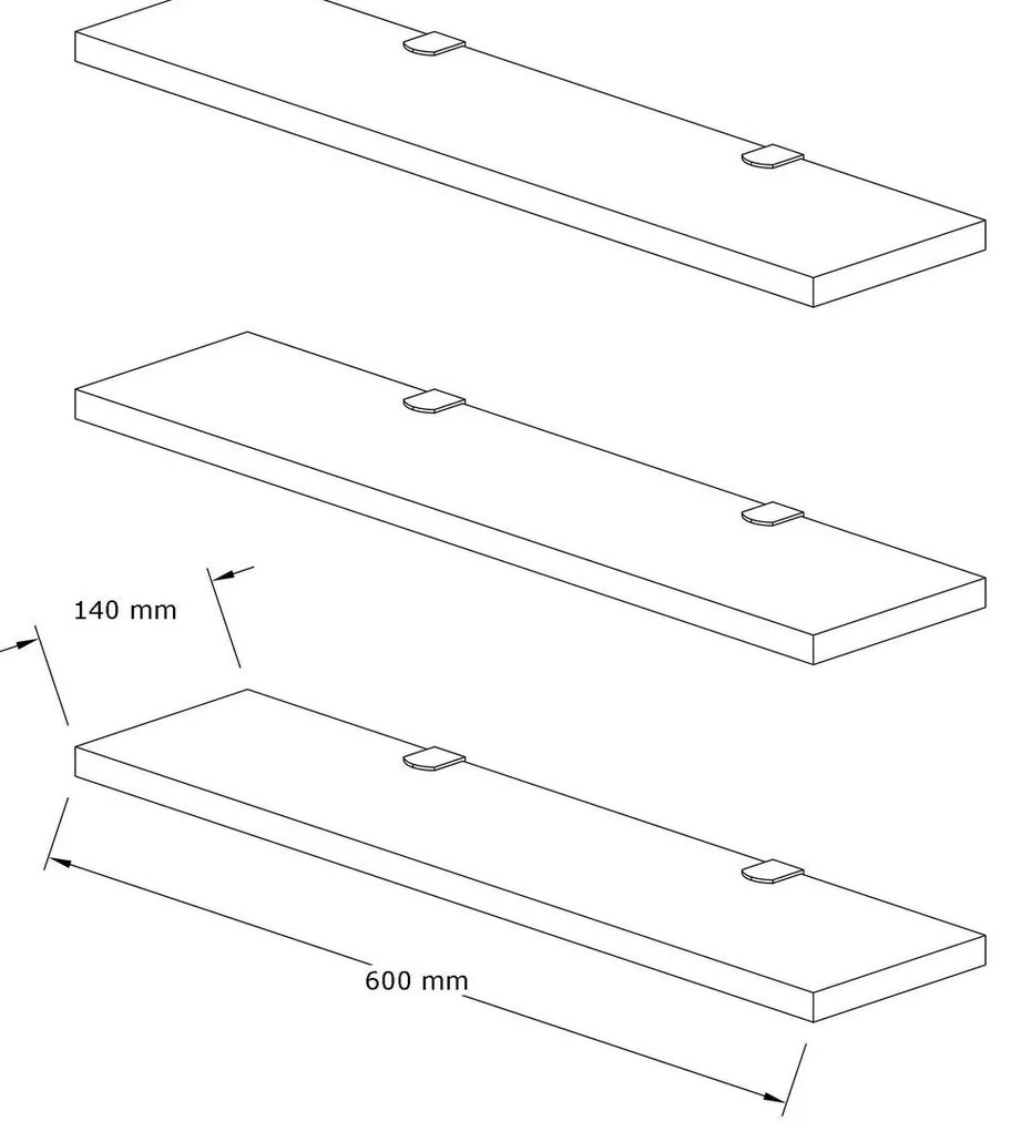 Fali polc Boss - Walnut