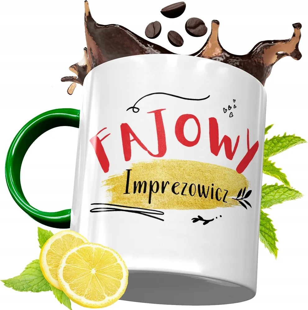 Zöld Bögre Party Ajándék Születésnapra, fényképes nyomattal