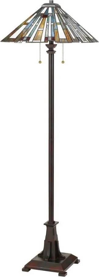 Quoizel QZ-MAYBECK-FL - Tiffany állólámpa MAYBECK 2xE27/60W/230V
