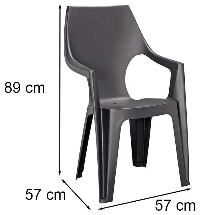 Parker Large 6+1 kerti bútor garnitúra szett dió-grafit