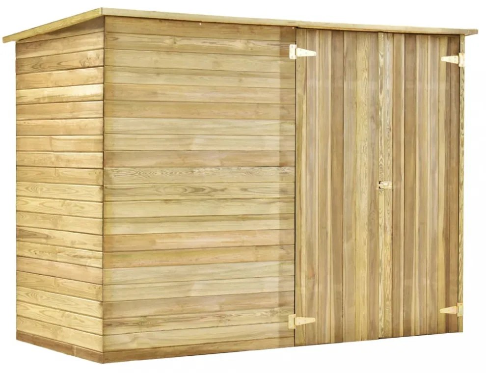 impregnált fenyőfa kerti kerékpártároló 232 x 110 x 170 cm
