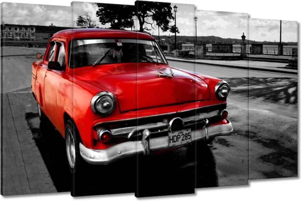 Vászonkép 150x95 Kubai piros autó