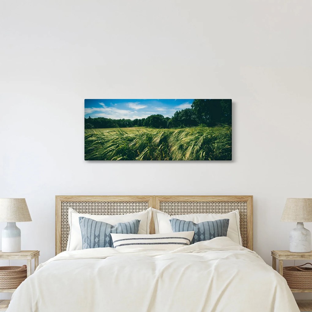 Rét és az erdő képe (120x50 cm)
