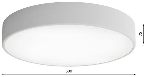 LED mennyezeti lámpa CLEO 69W 230V 3000K, 50 cm, szürke