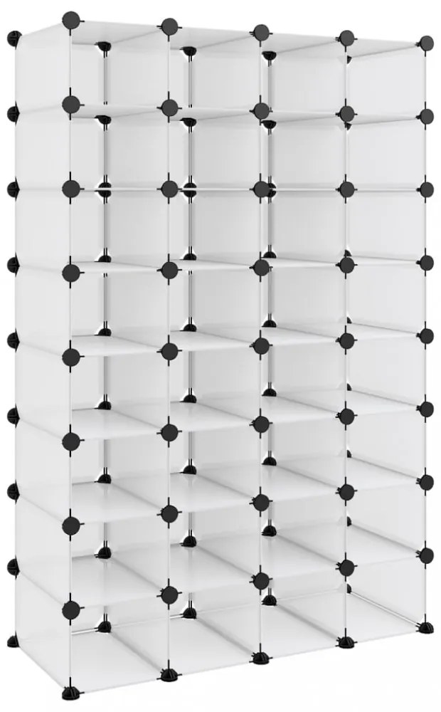 átlátszó polipropilén cipőtartó 93 x 36,5 x 140 cm