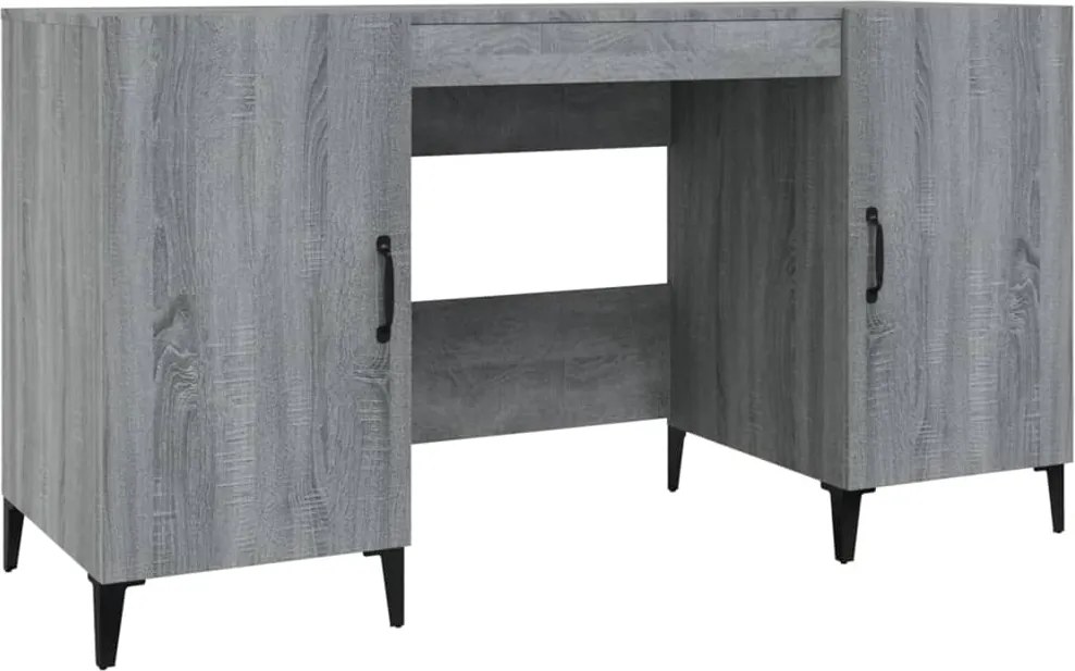 vidaXL szürke sonoma színű szerelt fa íróasztal 140 x 50 x 75 cm