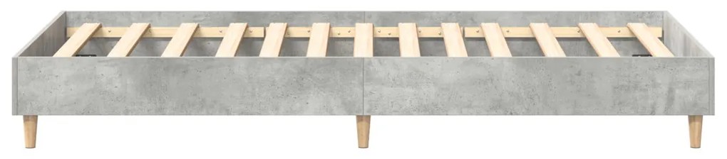 90x200 cm-es ágykeret, beton szürke, fából