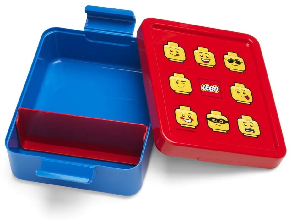 Iconic kék uzsonnás doboz piros fedéllel - LEGO®
