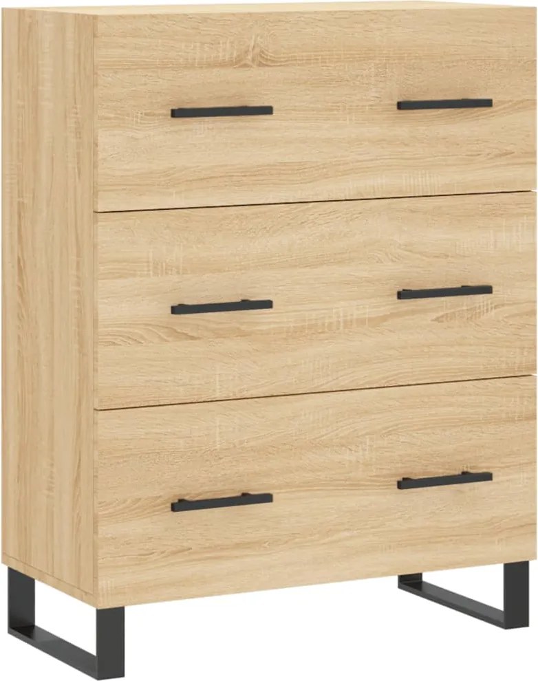 vidaXL sonoma tölgy színű szerelt fa tálalószekrény 69,5 x 34 x 90 cm