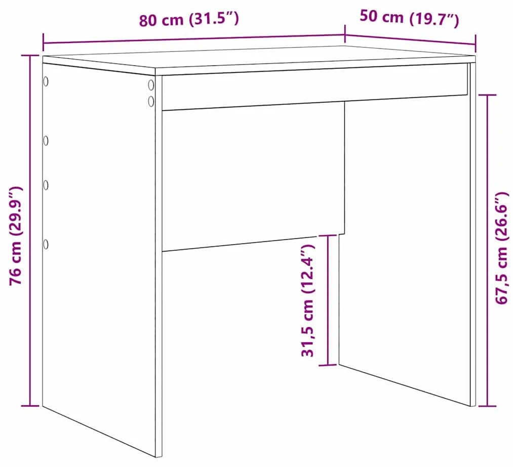 Asztal Régi fa 80 x 50 x 76 cm Faanyag