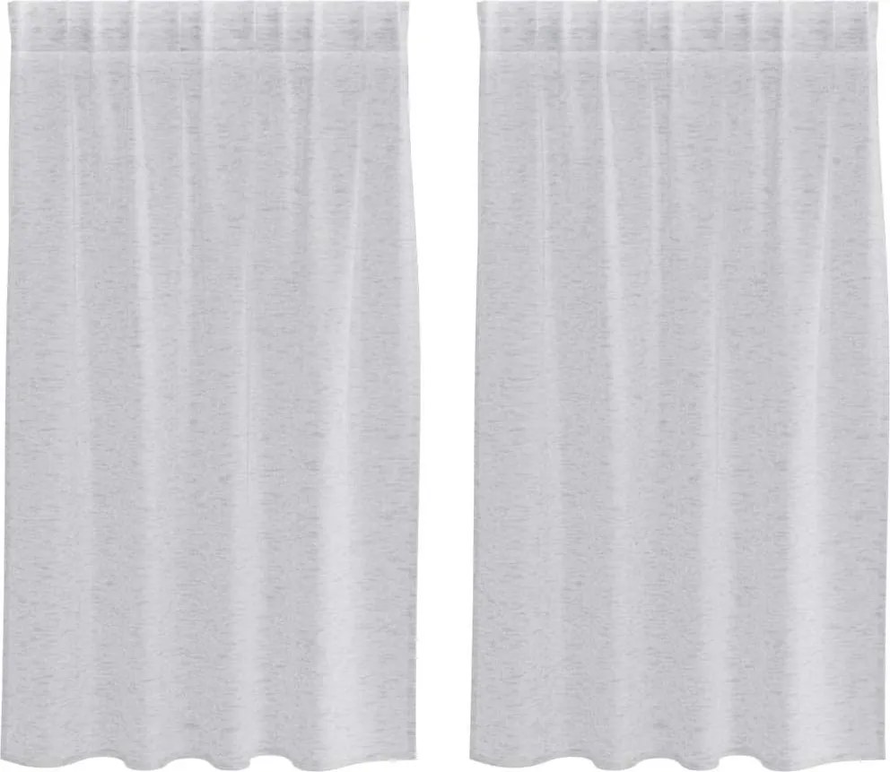 vidaXL Voile Függöny 2 pcs Világosszürke 140 x 140 cm Poliészter