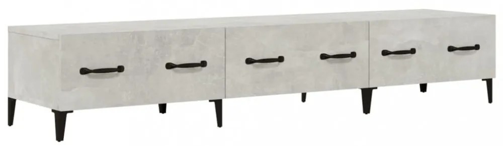 betonszürke szerelt fa TV-szekrény 150 x 34,5 x 30 cm