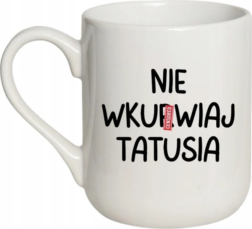 Bögre „Ne búbizlald apát” Vicces ajándék apának 330 coffee fehér