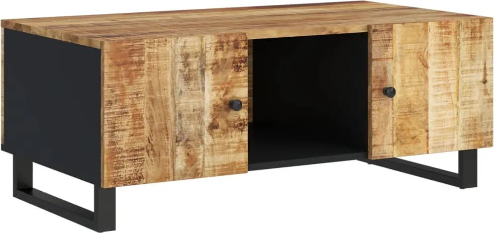 vidaXL tömör mangófa és szerelt fa dohányzóasztal 100 x 54 x 40 cm