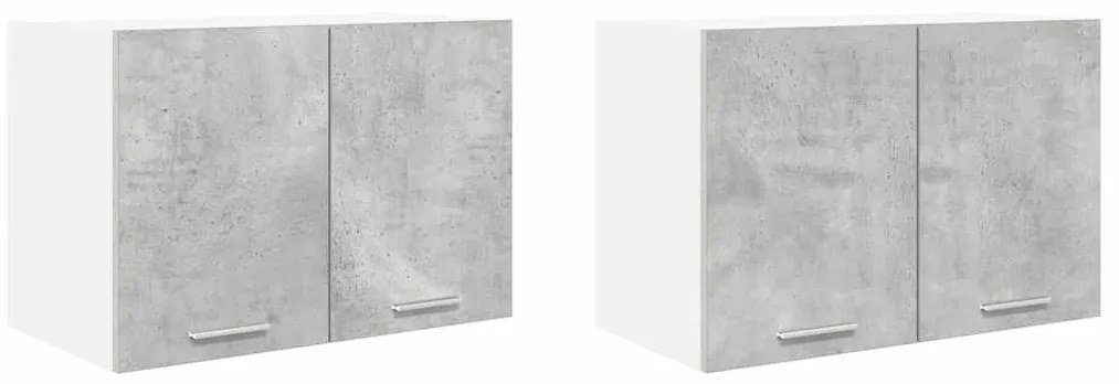 Függő szekrény Riga 2 pcs Beton szürke és fehér 60 x 31 x 40 cm
