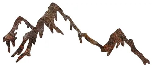 Fali dekoráció 45x70 cm hegy fém