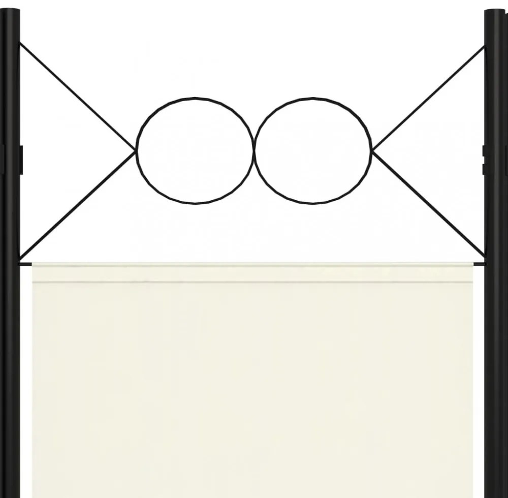 fehér 5 paneles paraván 200 x 180 cm