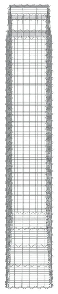 12 db íves horganyzott vas gabion kosár 200x50x220/240 cm