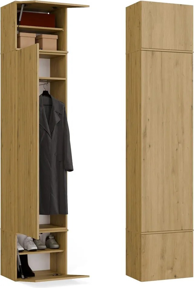 HAGA 1SZ előszobafal 50x35x238 cm, tölgy