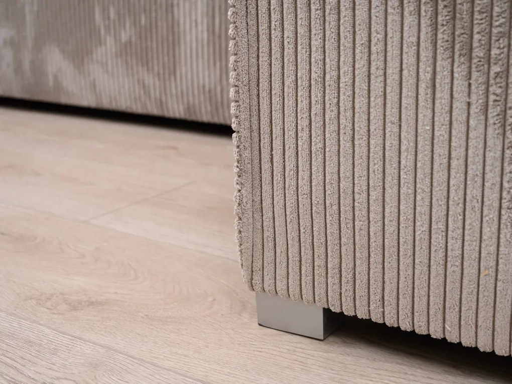 SMART COSARO krémszínű sarokkanapé,ágyazhaztó + 2 db AJÁNDÉK párnával