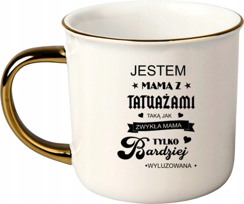 Bögre Fehér Arany Rant Ajándék Vicces Anyák Napja Én Vagyok A Tetkós Anyuka