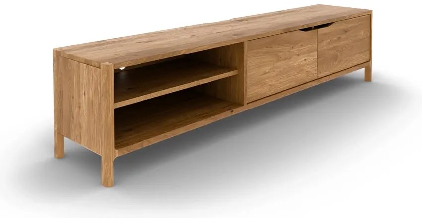 Natúr színű tölgyfa TV-állvány 200x48 cm Twig – The Beds