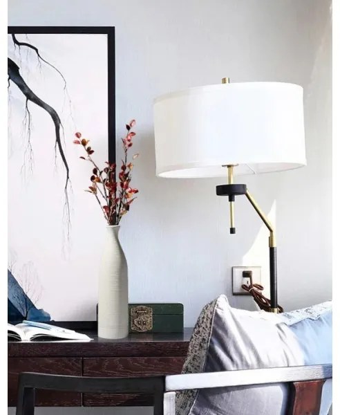 Fehér kerámia váza, 46 cm