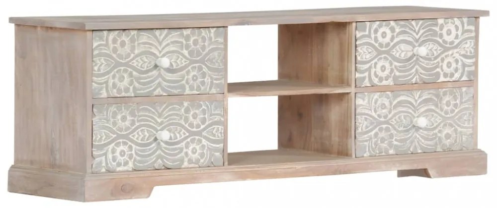 tömör akácfa TV-szekrény 120 x 30 x 40 cm