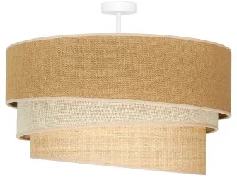 Duolla - Felületre szerelhető csillár YUTE TRIO 3xE27/15W/230V átm. 60 cm barna/szürke/bézs