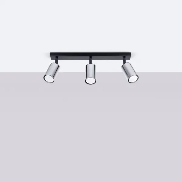 Sollux SL.1368 - Spotlámpa WINX 3xGU10/10W/230V fekete/króm