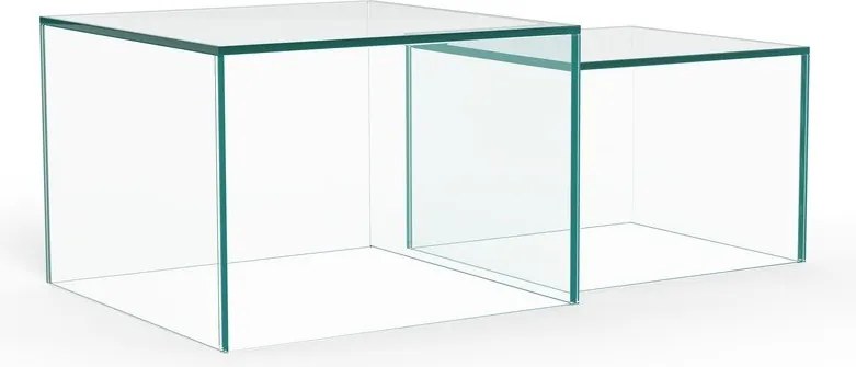 Üveg dohányzóasztal szett 2 db-os 50x50 cm Dice – Actona