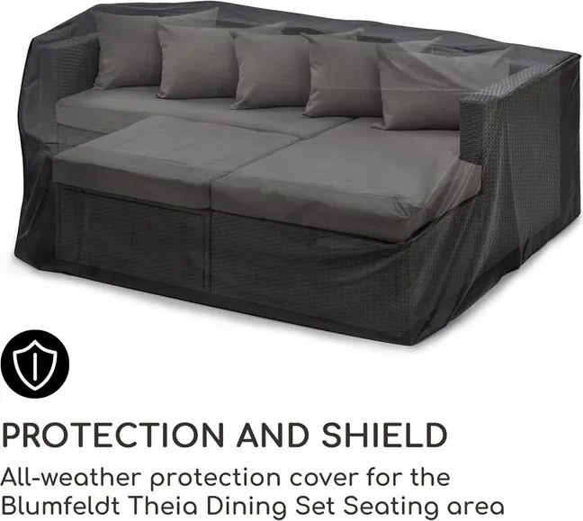 Blumfeldt Theia Raincover, védőburkolat, 100 % poliészter, időjárásálló, fekete